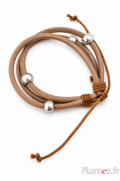 Lederarmband - Ø 60 mm - erde